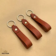 Leather Keychain Camel Color - Royalleather.pk