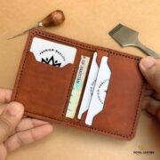 Opne Cash Card Wallet Brown - Royalleather.pk