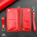 Zipper Long Card Wallet Red
