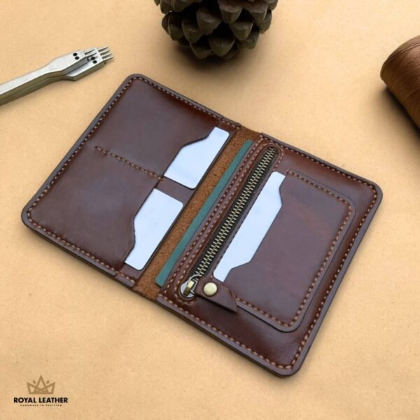 Passport Zipper Wallet Brown