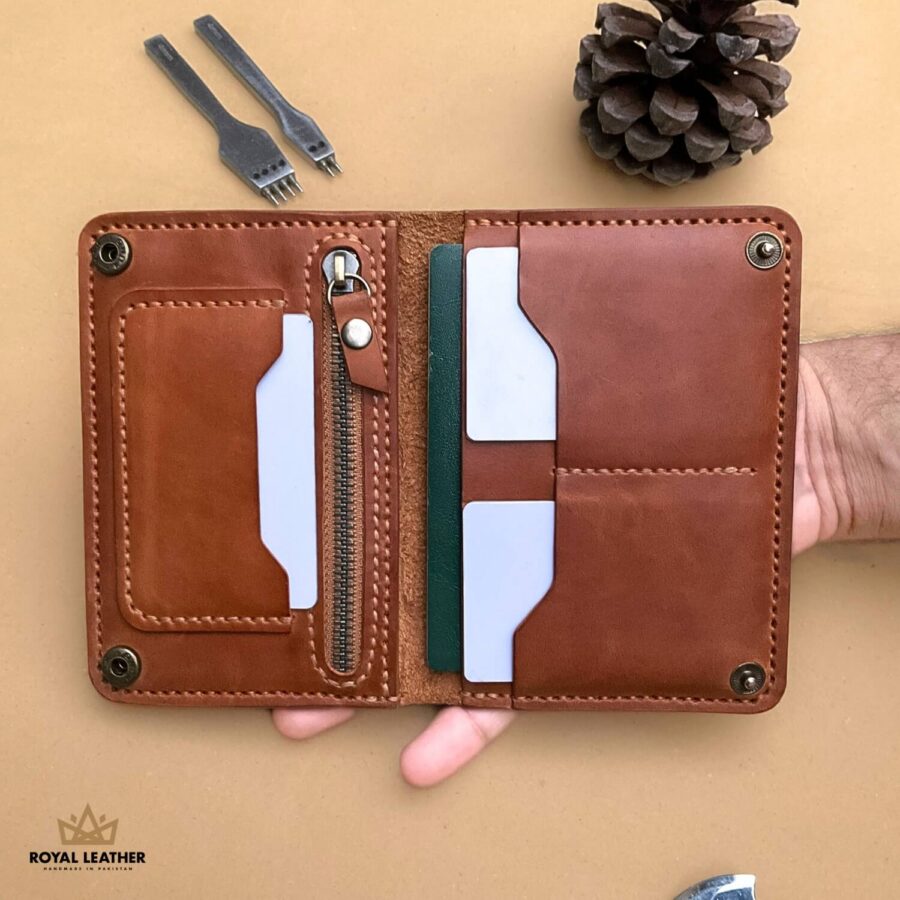 Passport Zipper Wallet Tan
